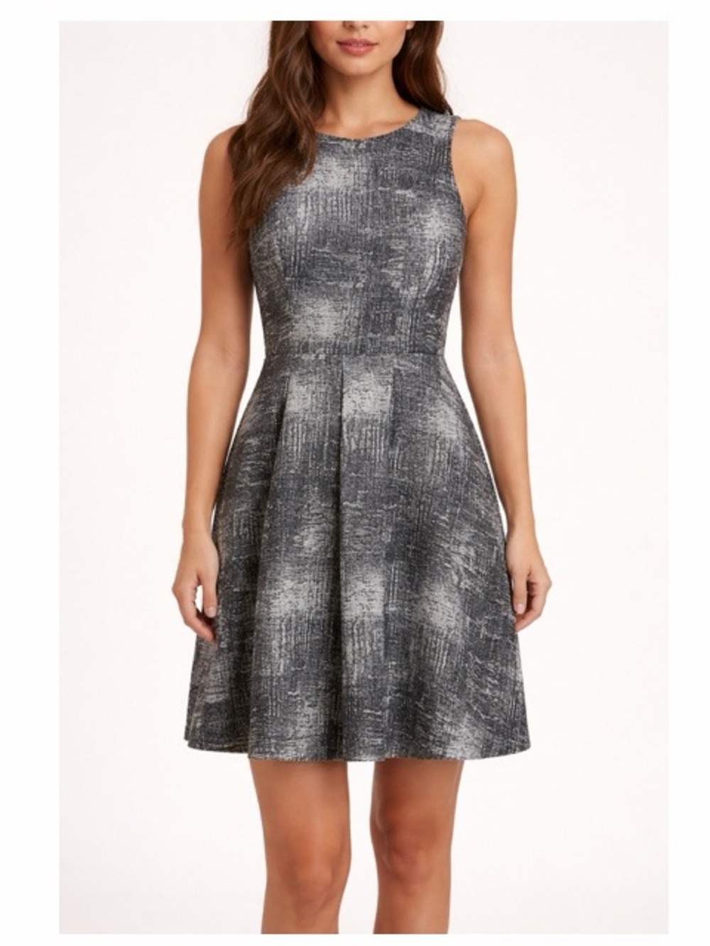 One Clothing Pleated Shimmering Shift Dress